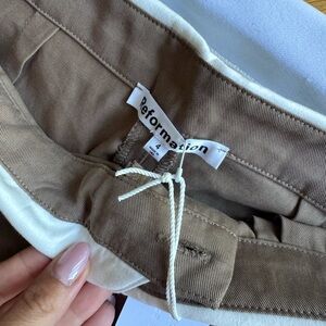BRAND NEW Reformation Tan Trousers